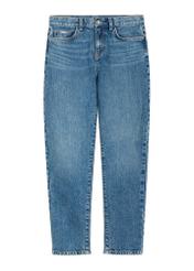 Women's dark blue denim jeans JEADT-0011-7C(W26), front product view on white background.