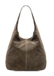 Women's suede shopper bag khaki TORES-1177-57(Z25)