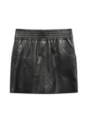 Women's black leather skirt SPCDS-0064-5426(KS)