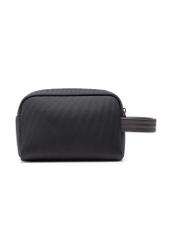 Black and brown men's cosmetic bag TORMN-0379-98(Z25), product view from the back on a white background.