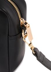 Black leather women's handbag TORES-1261-99(W26) - close-up detail, on white background.