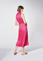 Pink long dress tied at the waist SUKDT-0188-31(W24)-03