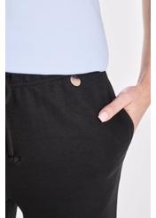 Black wide women's trousers SPODT-0105-99(W25)