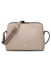 Beige small women's handbag TOREC-0768-1B(W26), front product view on white background.