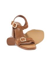 Camel-colored suede sandals BUTYD-1230-1D(W26)