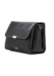 Black women's shoulder bag TOREC-1061-99(Z25), diagonal product view on white background.