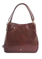Brown leather women's shopper bag TORES-0636-1H(Z26)