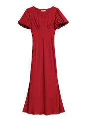 Red long women's dress SUKDT-0262-4B(W26)