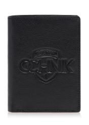 Men's leather wallet with embossing PORMS-0010A-99(W23)-01