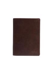Dark brown leather men's wallet PORMS-0736-1I(Z26), front product view on white background.