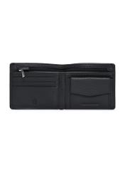 Men's leather black wallet PORMS-0629A-99(Z25), product view inside on white background.