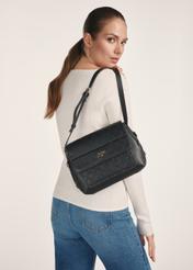 Elegant shoulder bag TOREC-0860A-98(Z25), front view of the product on a model, half of the silhouette visible.