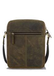 Men's khaki leather bag TORMS-0301-51(W23)-03