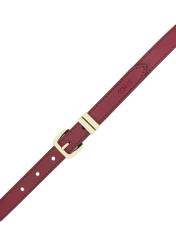 Fuchsia women's leather belt PASDS-0321-5E(W26) - product view from above, on white background.