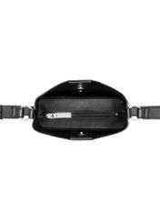 Black small women's handbag TOREC-1336-99(Z26), product view from the inside on a white background.