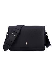 Black leather elegant women's handbag TORES-1356-9I(Z26), front product view on a light background.