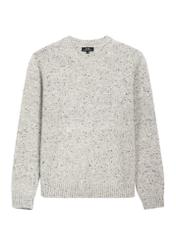 Light gray men's wool sweater SWEMT-0173-9B(Z26), front product view on white background.