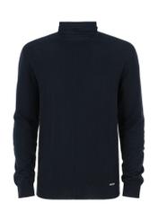 Navy blue men's turtleneck sweater SWEMT-0131-69(Z23)-03