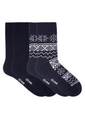 Two-pack of men's winter socks ZESMT-0070-7D(Z26), front view of the set on a white background.