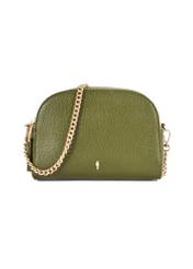 Small women's khaki handbag TOREC-0036E-55(Z25), product view front on white background.
