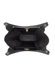 Black large women's shopper handbag TOREC-1142-9I(W26), product view inside on white background.