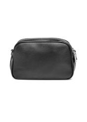 Black medium women's handbag TOREC-1121-9I(W26), product view from the back on a white background.