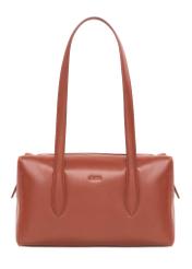 Women's leather handbag in red color TORES-1431-3D(Z26), front product view on white background.