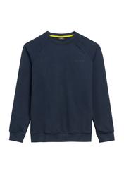 Navy blue men's cotton sweatshirt BLZMT-0076-68(Z25), product view from the front on a white background.