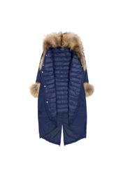 Warm women's jacket with an elongated form KURDT-0155-69(Z21)-06