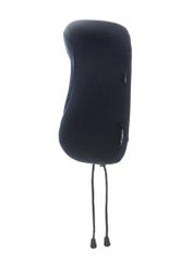 Navy blue soft travel pillow AW-014-0005-7D(W26), side product view on white background.