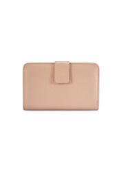 Medium beige leather women's wallet PORES-0896R-1B(W26), product view from the back on a white background.