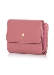 Small pink leather women's wallet PORES-0802E-31(Z24)-4