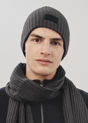 Men's graphite winter cap CZAMT-0011-95(Z24)-01