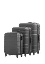 Set of 19''/24''/28'' trolley suitcases WALAB-0067-9B(W26), diagonal product view on white background.