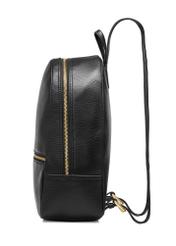 Black leather women's backpack TORES-0898D-99(Z25) - side view of the backpack on a white background.
