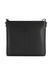 Black leather women's handbag TORES-1265-9I(W26) - product view from the back, on a white background.