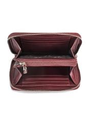Women's leather burgundy wallet PORES-0966-49(Z25), product view inside on white background.