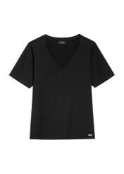 Black women's basic T-shirt TSHDT-0120-99(W25), front product view on white background.