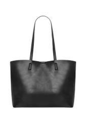 Large black shopper bag TOREC-1386-99(Z26), rear view of the product on a white background.