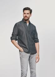 Gray men's shirt KOSMT-0331-91(Z24)-03