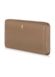 Beige leather women's belt wallet PORES-0892-81(Z23)-02