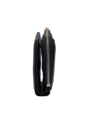 Small black women's wallet POREC-0400A-99(Z26), side view on a white background.