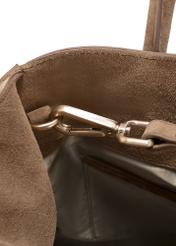 Beige suede handbag TORES-1191-1B(W26)