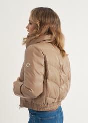 Women's leather bomber with high collar KURDS-0446-3333(Z23)-03