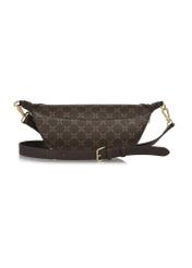 Brown monogrammed bag TOREC-0981A-89 (Z25), product view from the back on a white background.