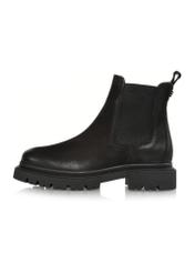 Black leather women's boots BUTYD-1093-98(Z24)-03