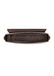 Beige herringbone women's shoulder bag TOREC-1329-1P(Z26), product view inside on white background.