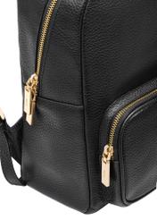 Black leather women's backpack TORES-1072C-99(W25)-06