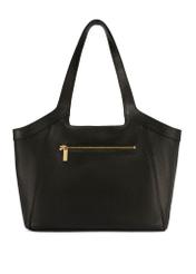 Large women's leather handbag TORES-1205-9I(W26) - product view from the back, on a white background.