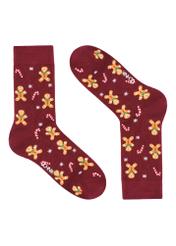 Set of men's Christmas socks ZESMT-0061-15(Z25), view of one pair of the product on a white background.